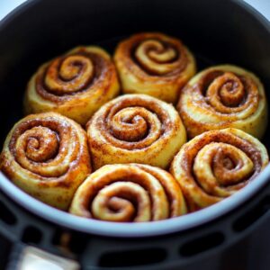 Easy Air Fryer Cinnamon Rolls – Made With Greek Yogurt - Recipes by Lina